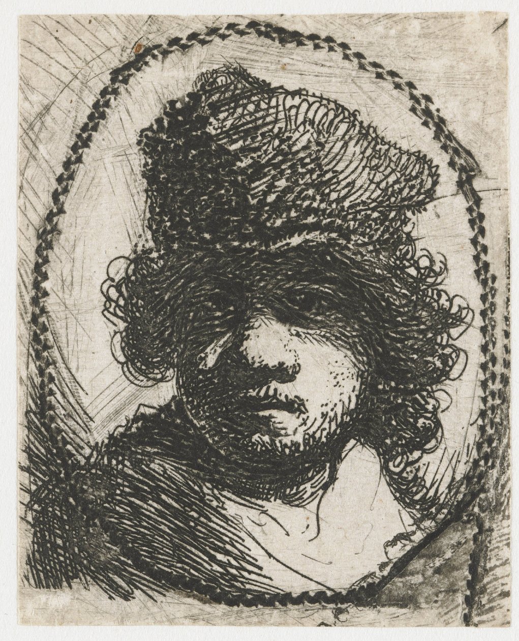 Omakuva turkislakilla tekijältä Rembrandt van Rijn
