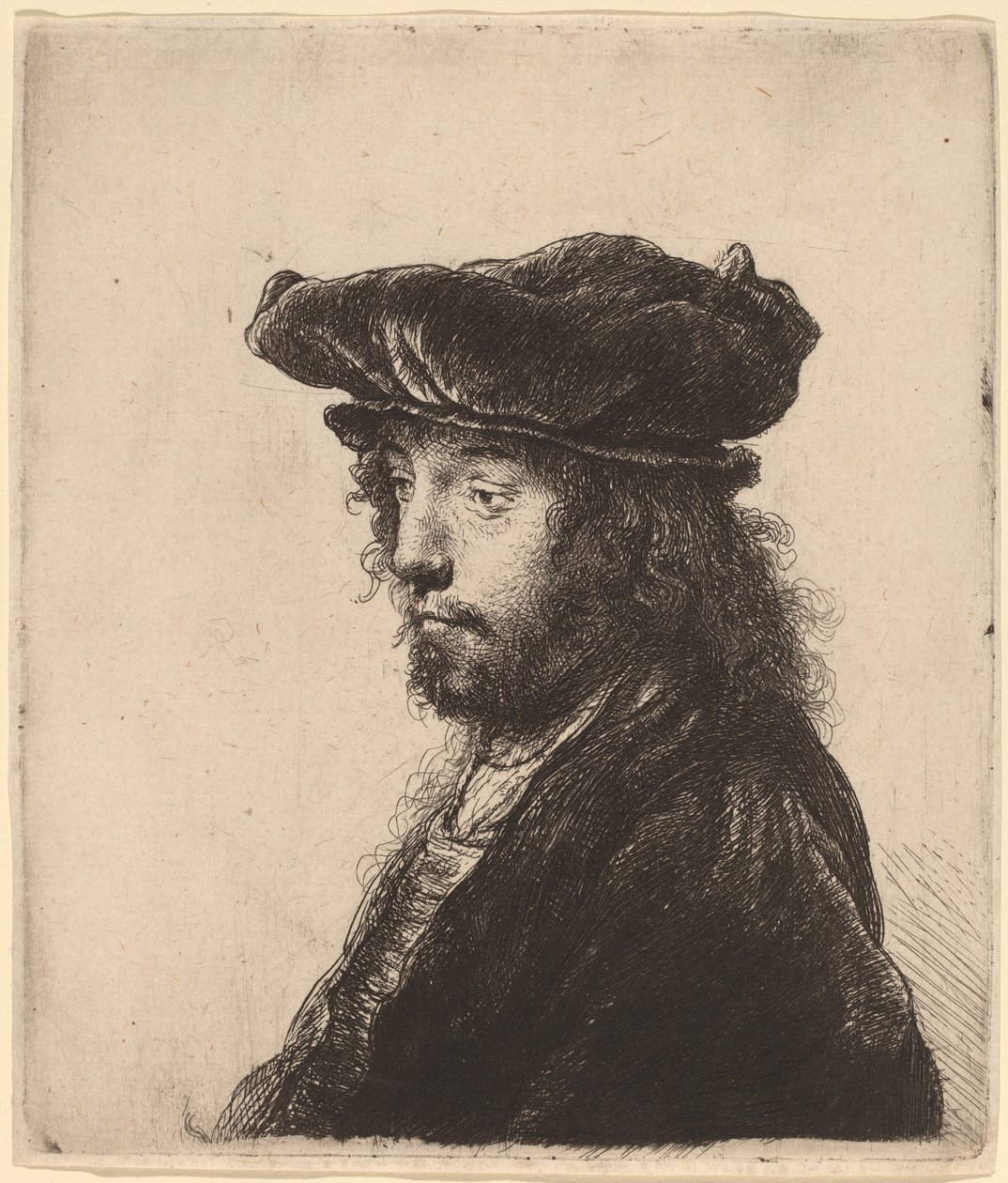 Neljäs itämainen pää tekijältä Rembrandt van Rijn and Studio of Rembrandt