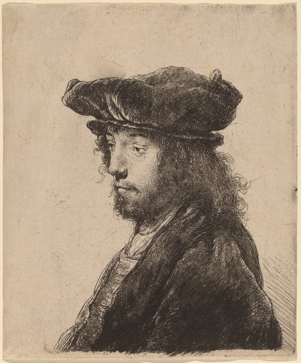 Neljäs itämainen pää tekijältä Rembrandt van Rijn and Studio of Rembrandt