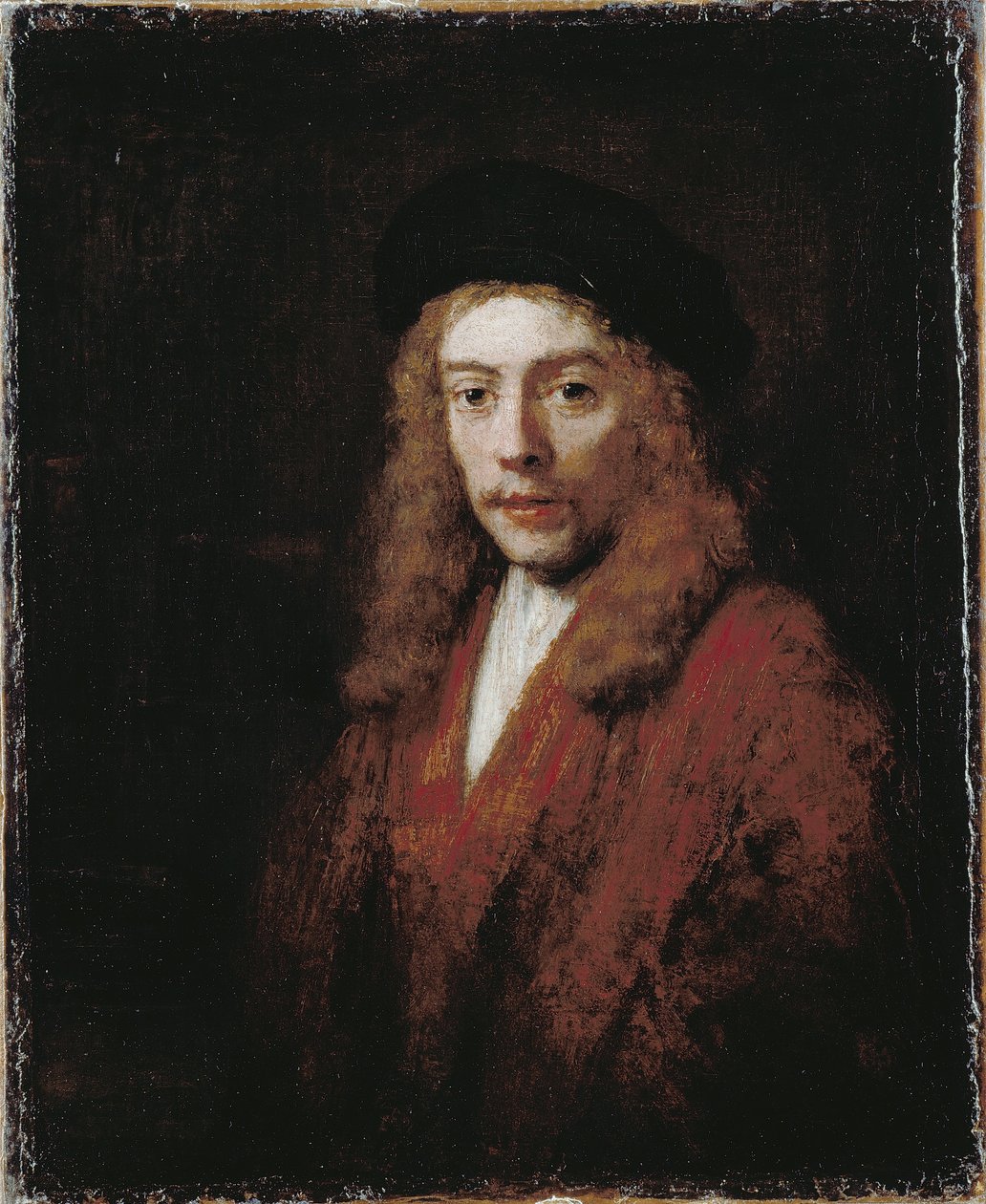 Nuori mies, ehkä taiteilijoiden poika Titus tekijältä Rembrandt van Rijn