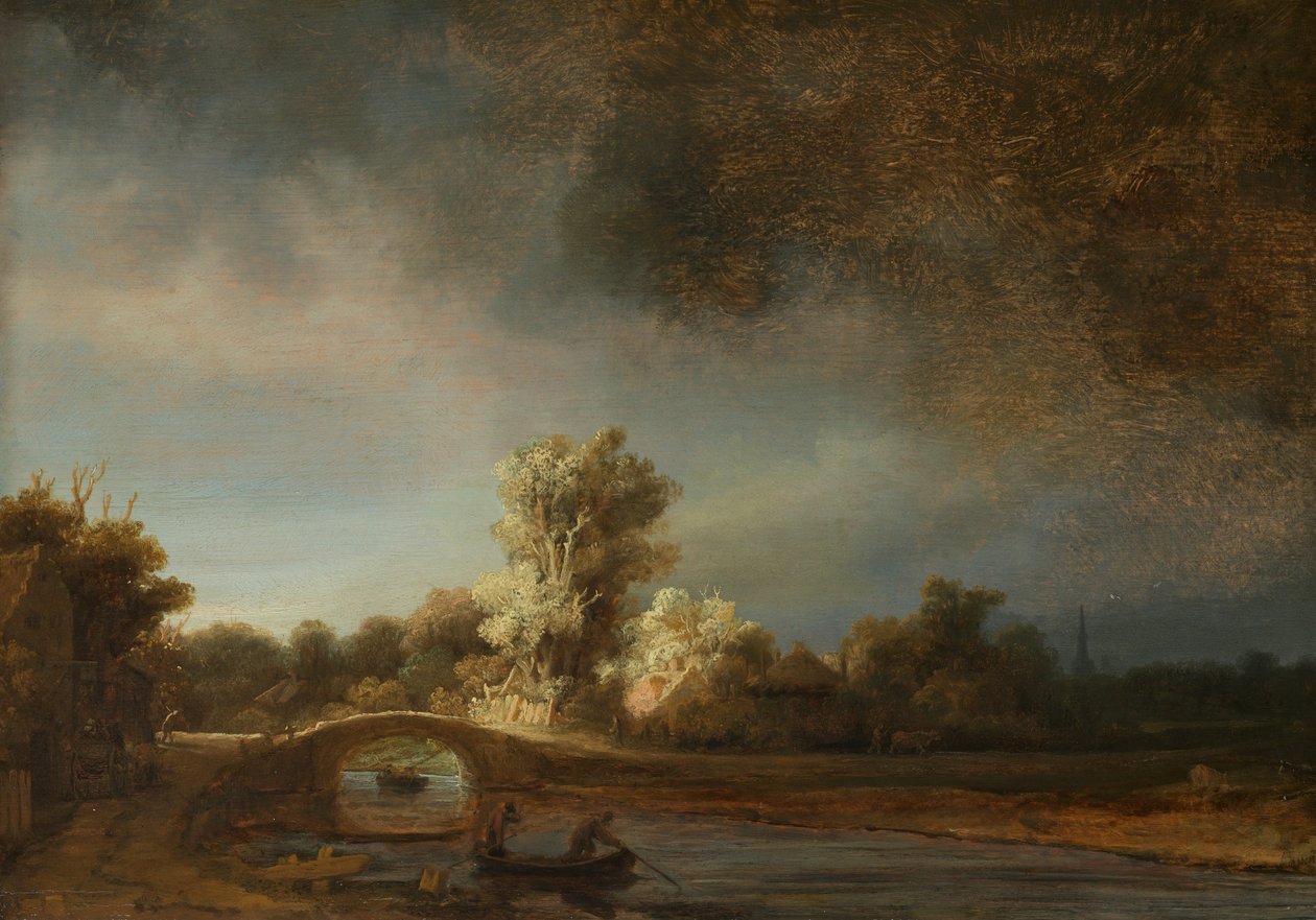 De stenen brug tekijältä Rembrandt van Rijn