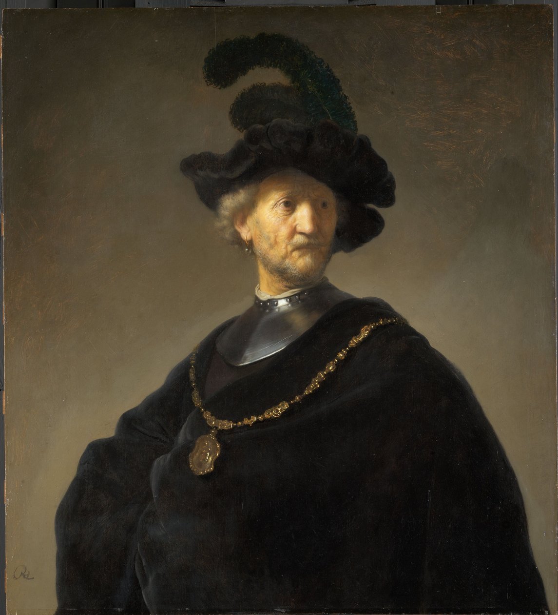 Vanha mies kultaketjulla tekijältä Rembrandt van Rijn