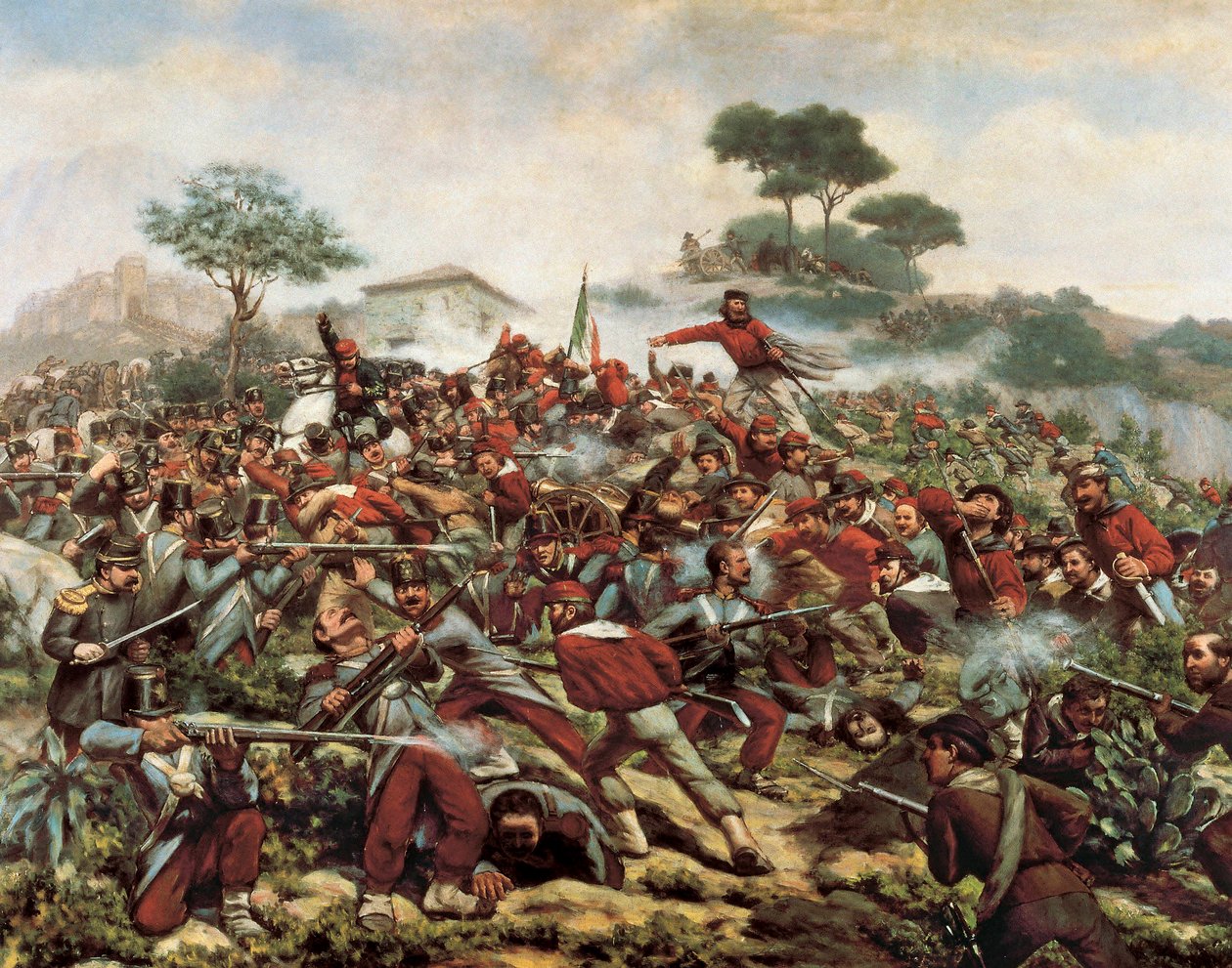 Giuseppe Garibaldi Calatafimin taistelussa 15. toukokuuta tekijältä Remigio Legat