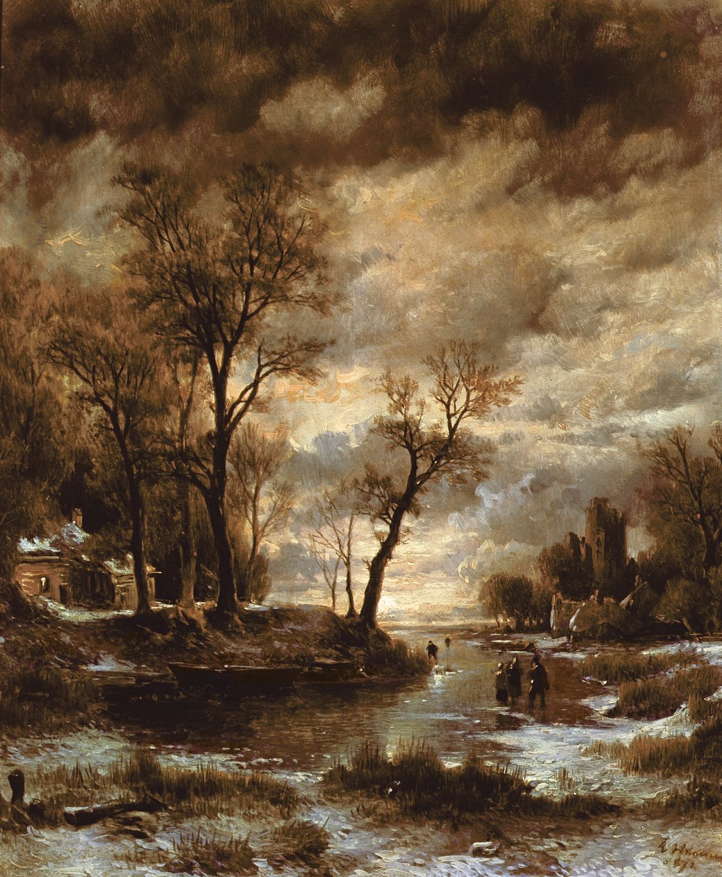 Talvi Hollannissa, 1872 tekijältä Remigius Adrianus Haanen