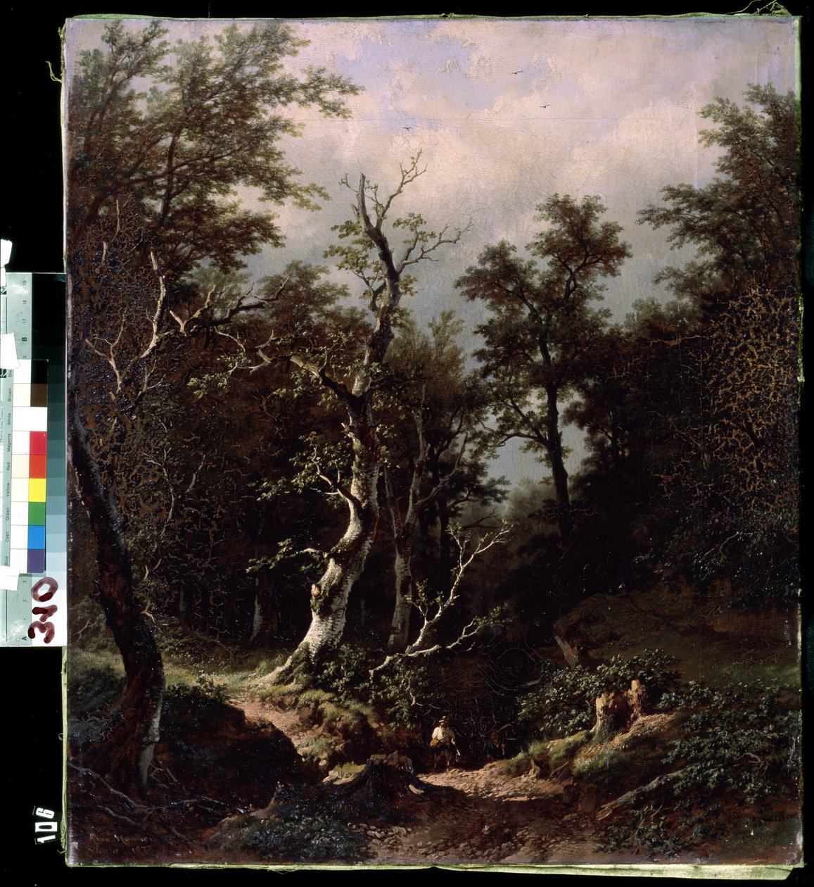 Paysage de foret (metsämaisema). Peinture de Remigius Adrianus van Haanen (Remy tai Remi Adrien van Hannen tekijältä Remigius van Haanen