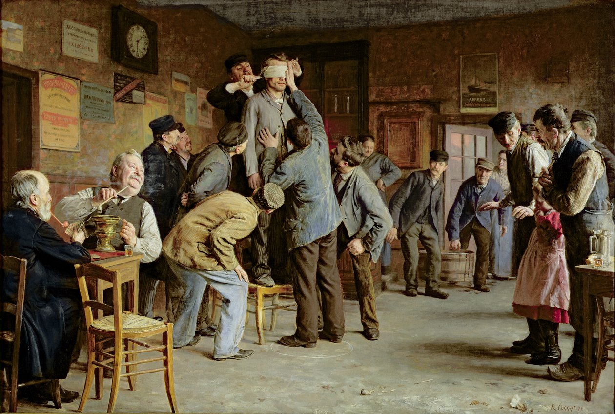 Odottamaton jalkakylpy, 1895 tekijältä Remy Cogghe
