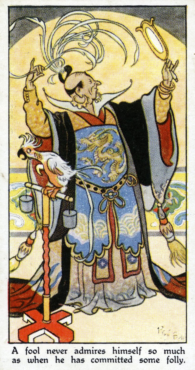 "Tyhmä ei koskaan ihaile itseään niin paljon kuin silloin, kun hän on tehnyt typeryyttä", 1931 (katso myös 498209) tekijältä René Bull
