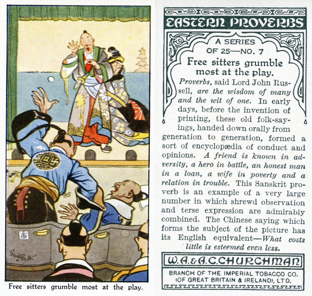 "Vapaat istujat murisevat eniten näytelmässä", 1931 (katso myös 498206) tekijältä René Bull