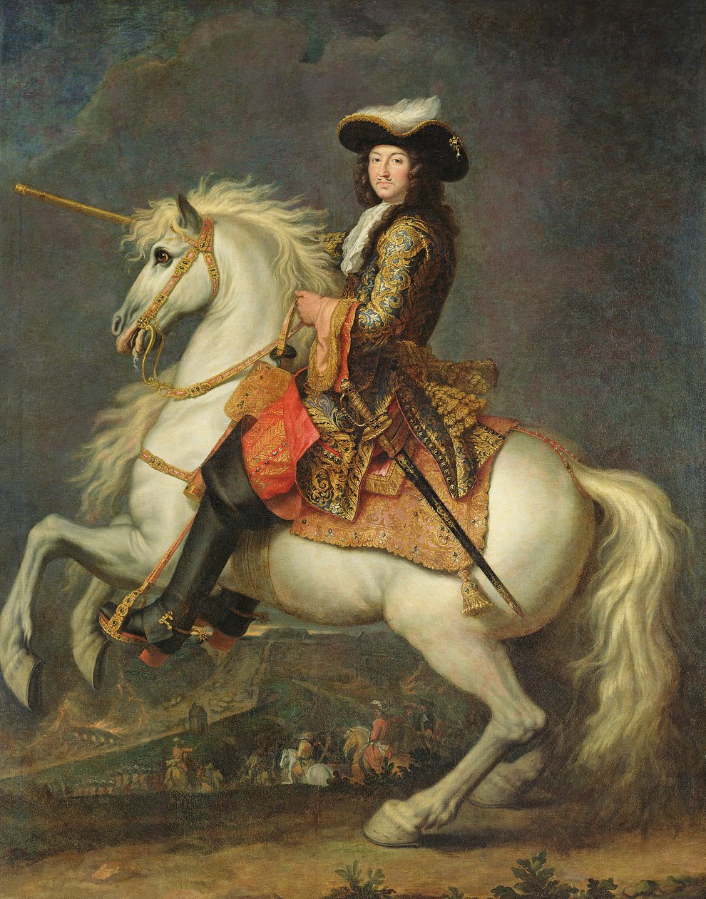 Ludvig XIV:n ratsastusmuotokuva (1638-1715) tekijältä René Antoine Houasse