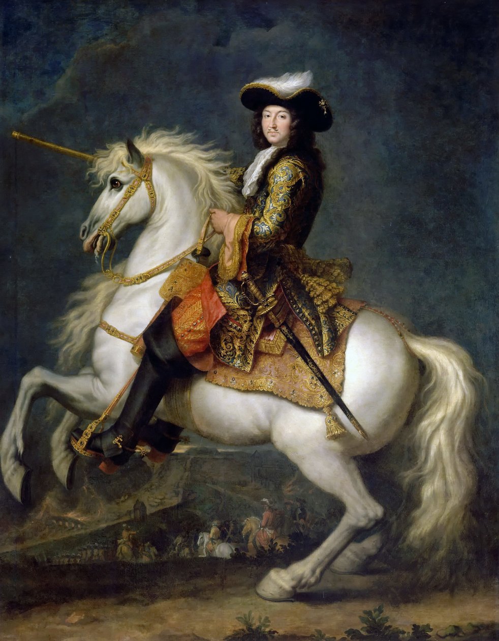 Ludvig XIV:n ratsastusmuotokuva 1638-1715 tekijältä René Antoine Houasse