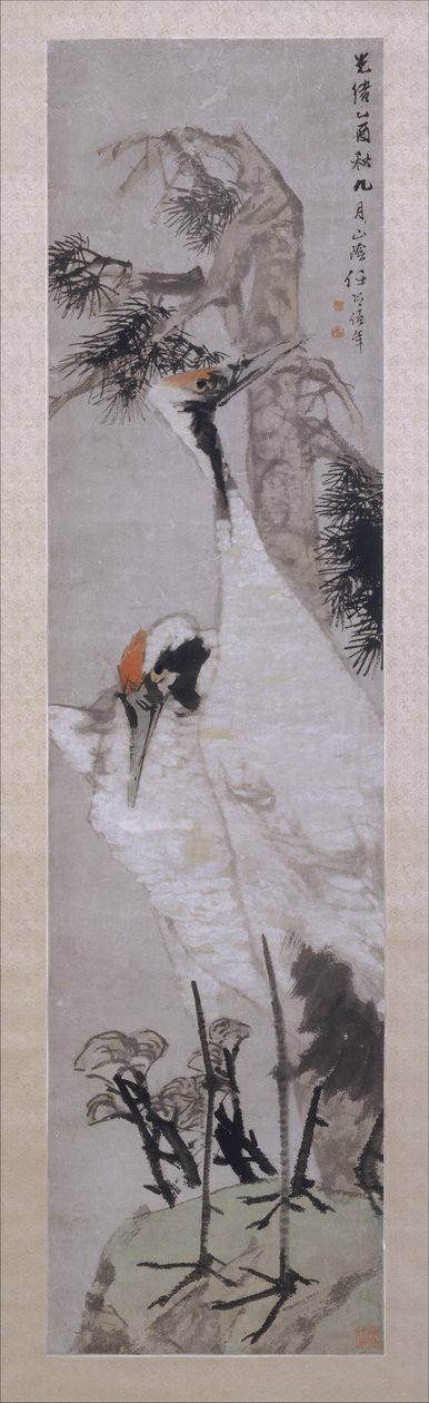Nosturit, mänty ja jäkälä, päivätty 1885. tekijältä Ren Yi