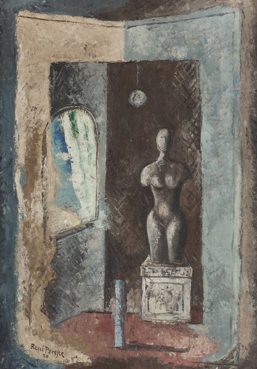 La statua, 1929 tekijältä Renato Paresce