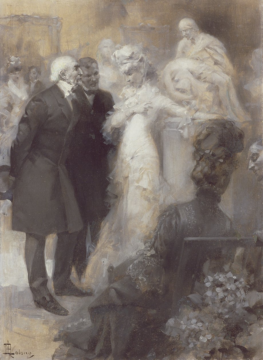 Sarah Bernhardt (1844-1923) Pariisin oopperassa tekijältä Rene Lelong