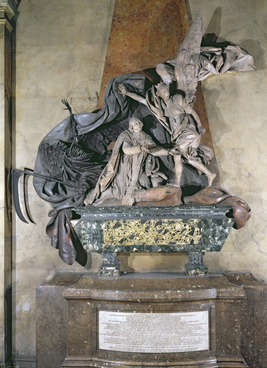 Jean Baptiste Joseph Languet de Gergyn (1675-1750) hauta valmistui 1753, 1757 (marmori ja puu) tekijältä Rene Michel Slodtz