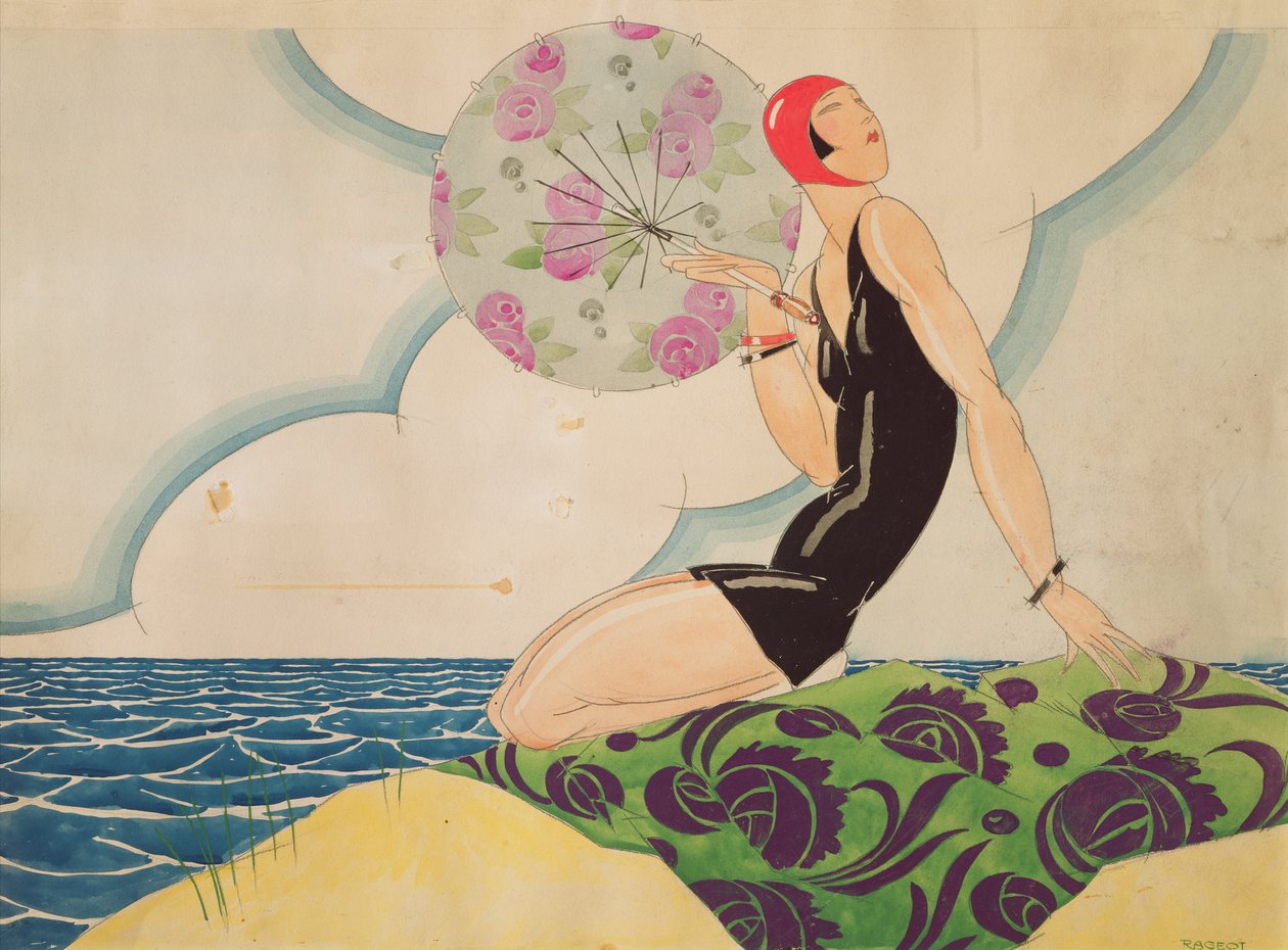 Bather, n. 1925 tekijältä Rene Vincent