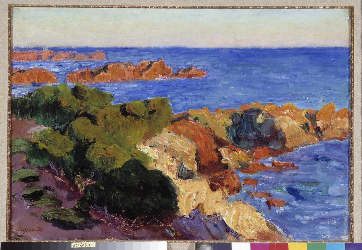 Punaiset kivet Agayn maalauksessa Rene Seyssaud (1867-1952) 1901 Regards de Provence Foundation, Marseille tekijältä Rene Auguste Seyssaud