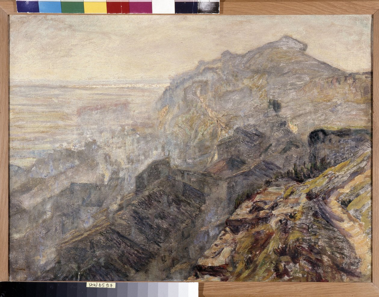 Saint Chamas (Saint Chamas), vanhat katot (öljy kankaalle) tekijältä Rene Auguste Seyssaud