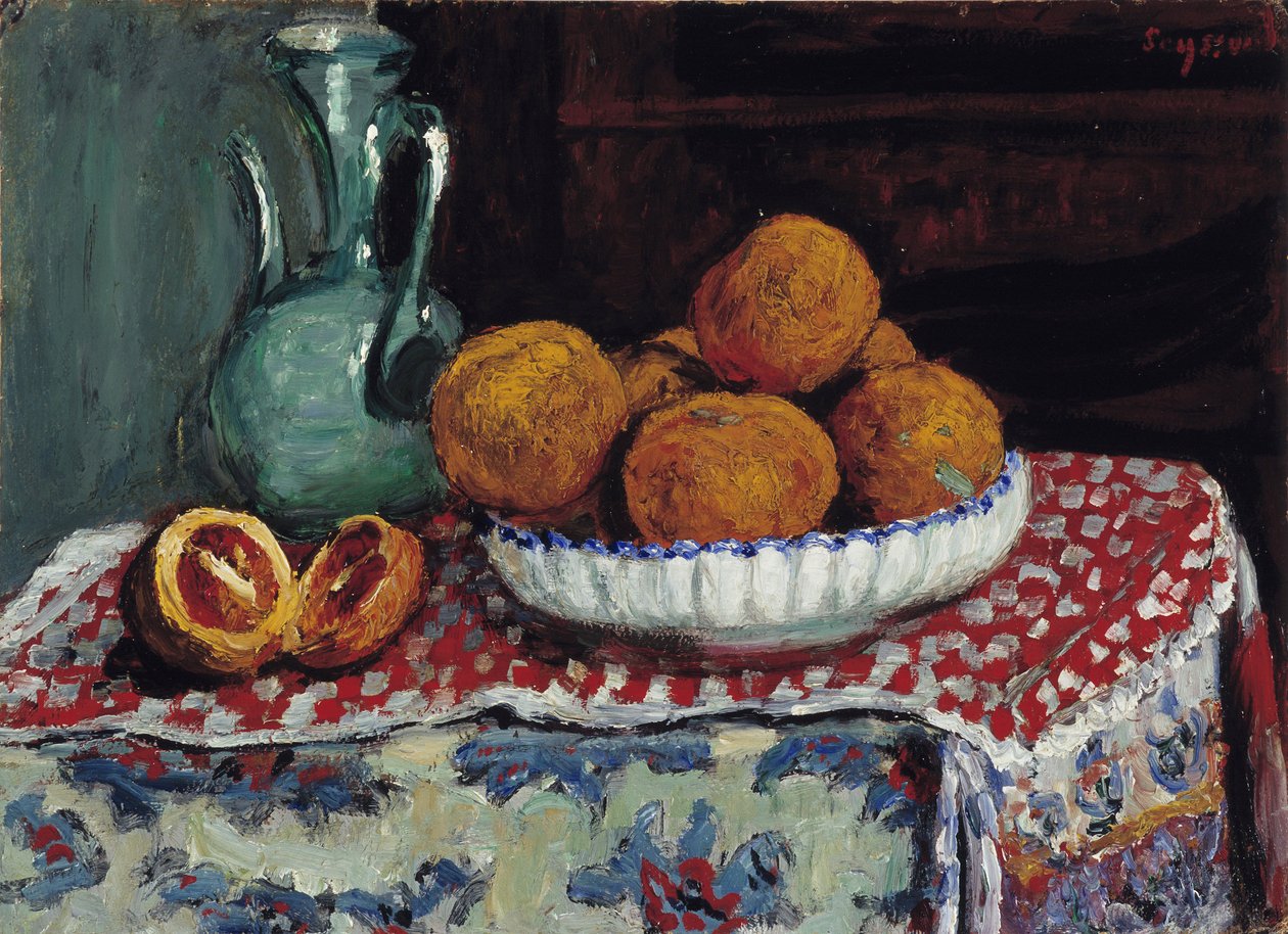 Asetelma kannussa Rene Seyssaudin maalaus (1867-1952) 1909 Pakollinen maininta: Collection fondation regards de Provence, Marseille tekijältä Rene Auguste Seyssaud