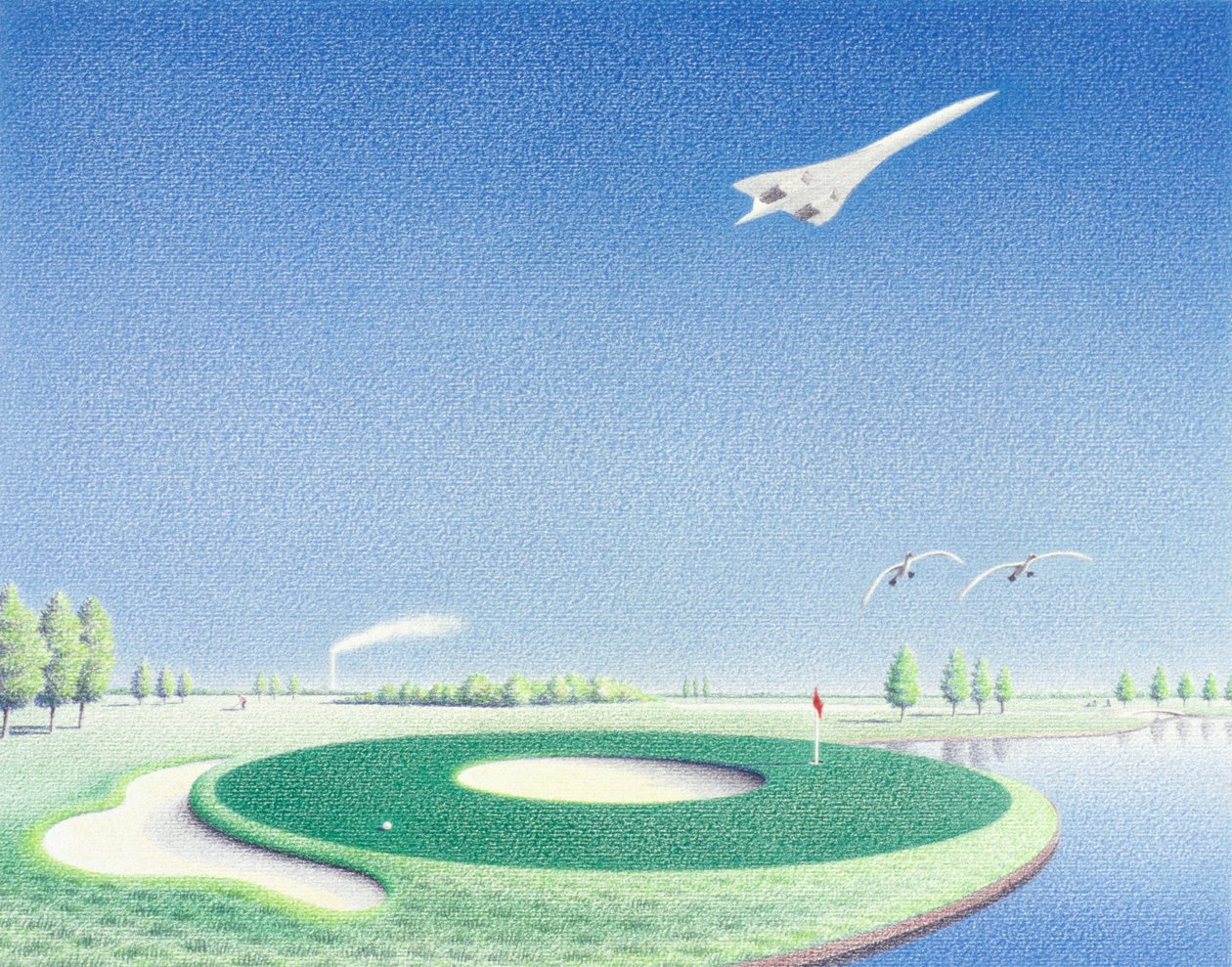 Circle, 2000, Värikynäpiirros paperille tekijältä Rene Boin