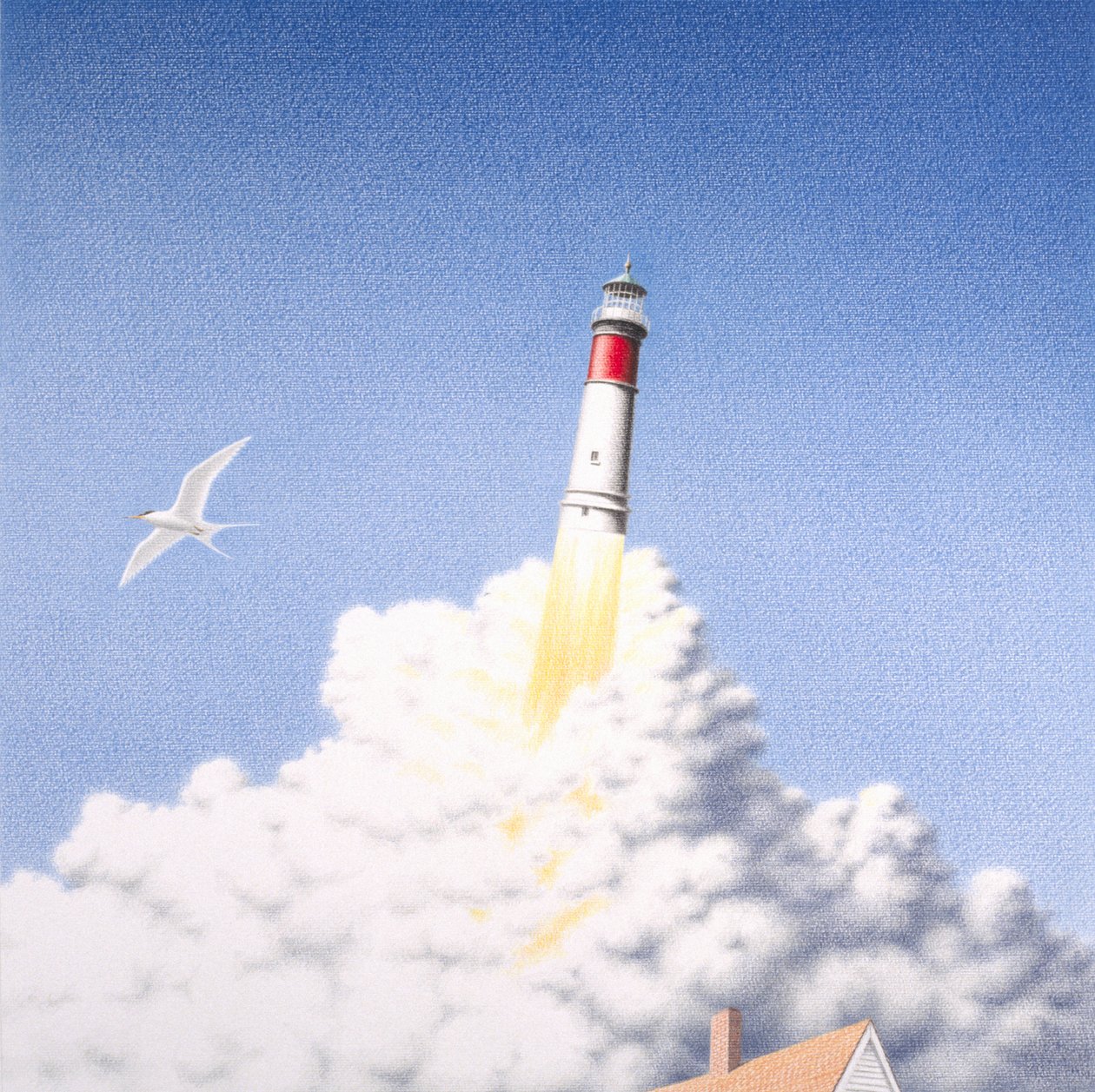 Launch, 2000, Värikynäpiirros paperille tekijältä Rene Boin