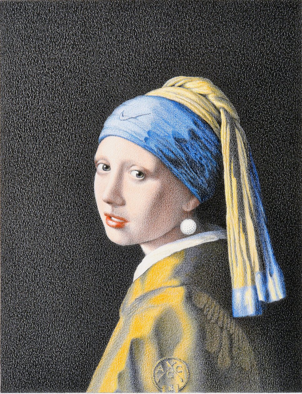 VERMEER-Golf, 2018, Värikynäpiirros paperille tekijältä Rene Boin