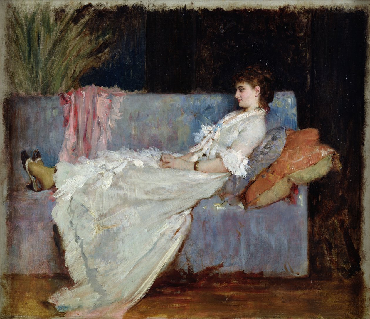 Madame Flahaut (óleo sobre tela) finlandês tekijältä René François Xavier Prinet