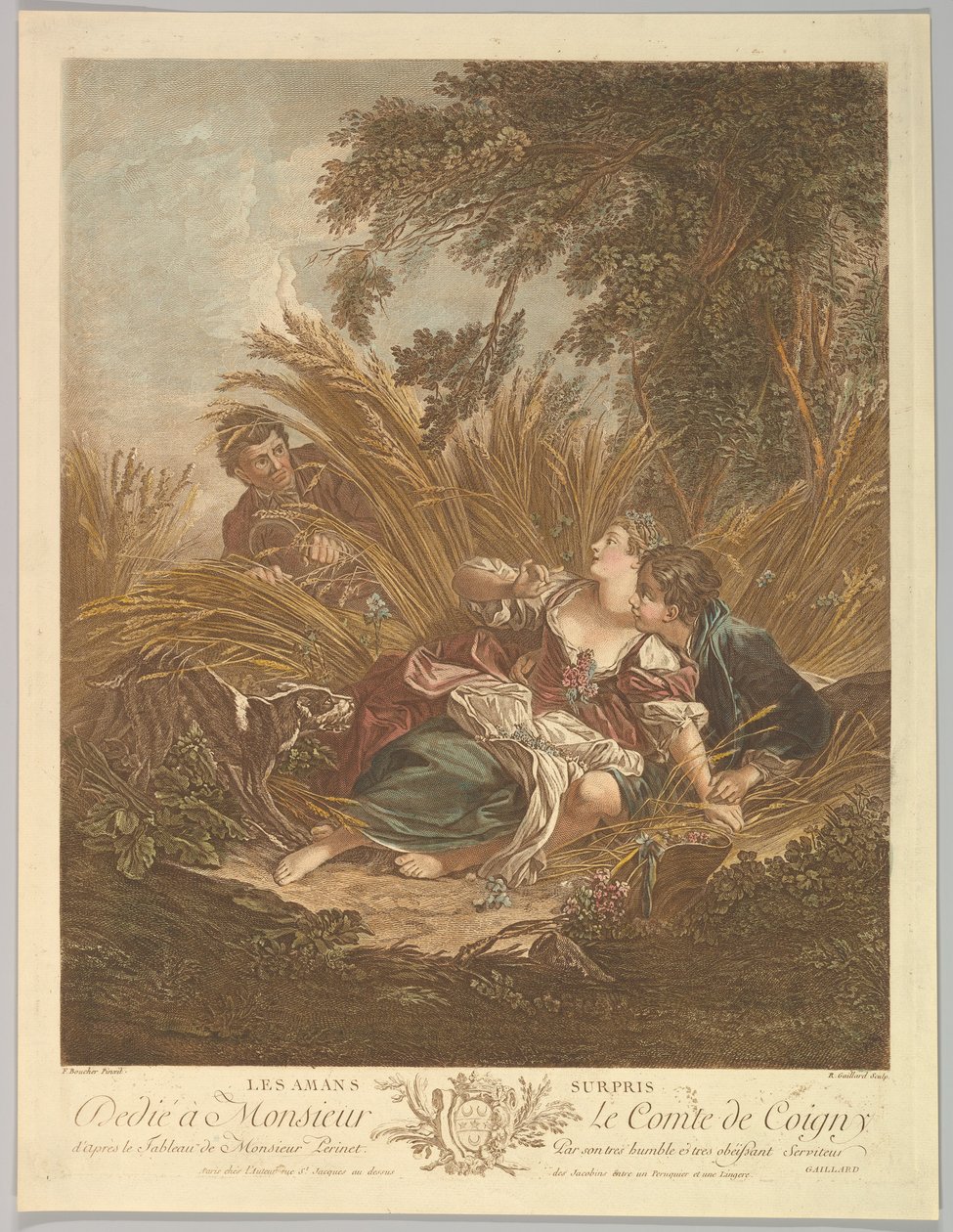 Les Amans Surpris Yllätyt rakastajat, 1700-luku. tekijältä Rene Gaillard
