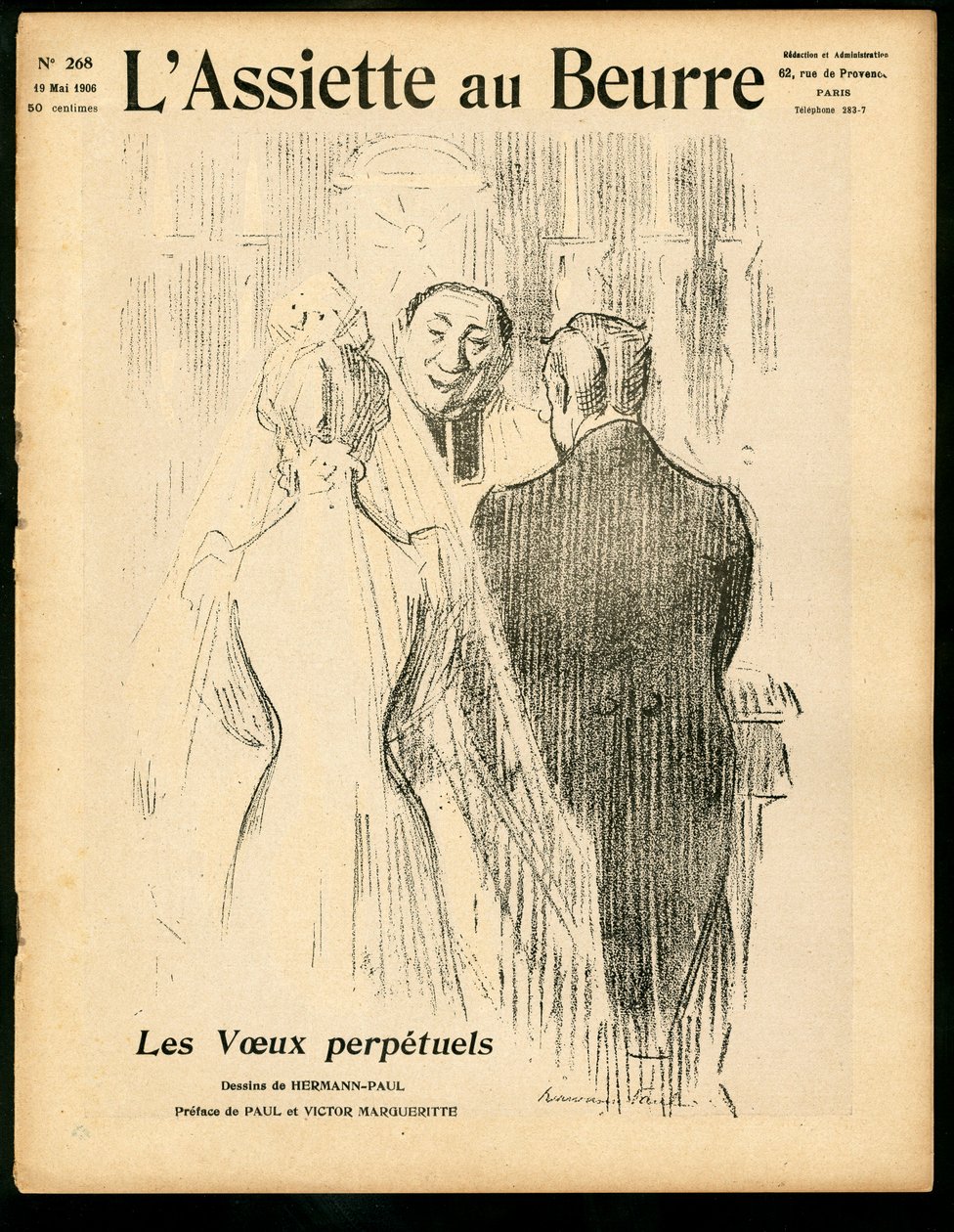 Kansi "" The Butter Plate"", numero 268, Satirique en Colors tekijältä Rene George Hermann Paul