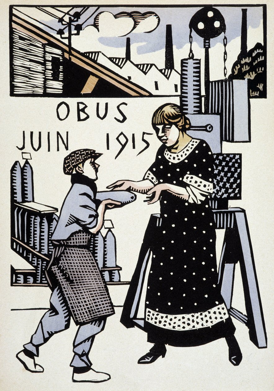 Kesäkuu 1915 - kirjassa "" Calendar of War", piirustus Hermann-Paul, toim. 1916 tekijältä Rene George Hermann Paul