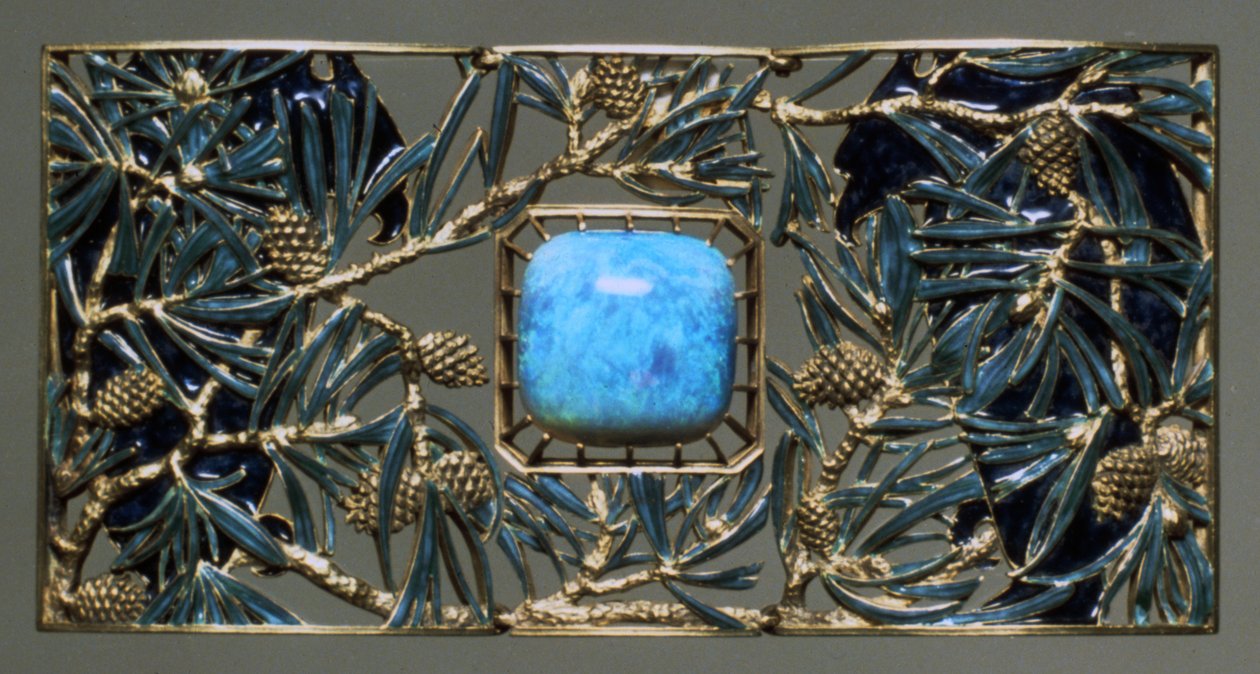 Plakki kotkille ja männyn chokerille, c1899-1901 tekijältä Rene Jules Lalique