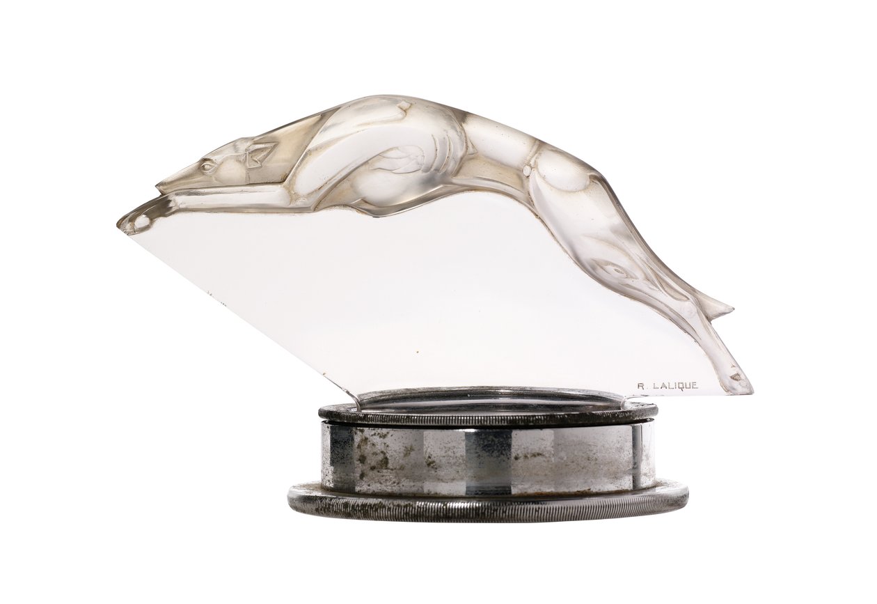 Harvinainen Levrier-maskotti tekijältä Rene Jules Lalique