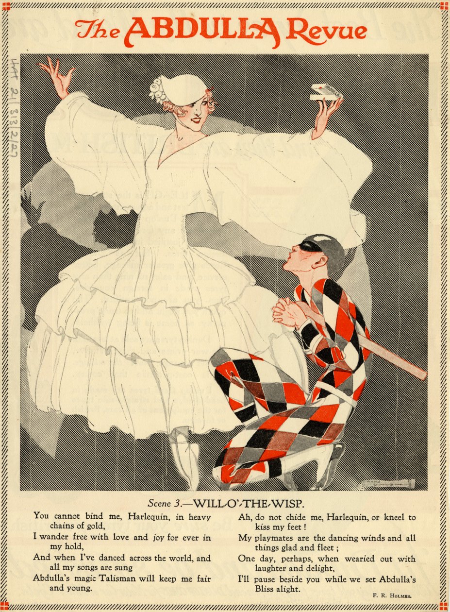 Abdulla-savukkeet, 1920-luku tekijältä Rene Vincent