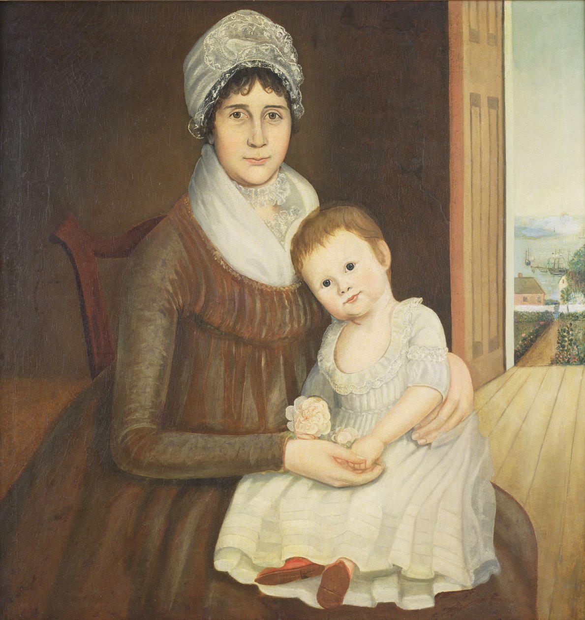 Rouva Daniel Truman ja lapsi, n. 1798-1810 tekijältä Reuben Moulthrop