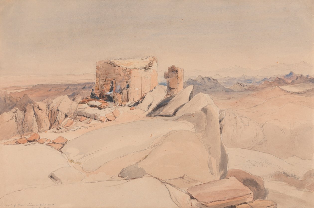 Siinain vuoren tai Jebel Musan huippu tekijältä Rev. Edward Thomas Daniell