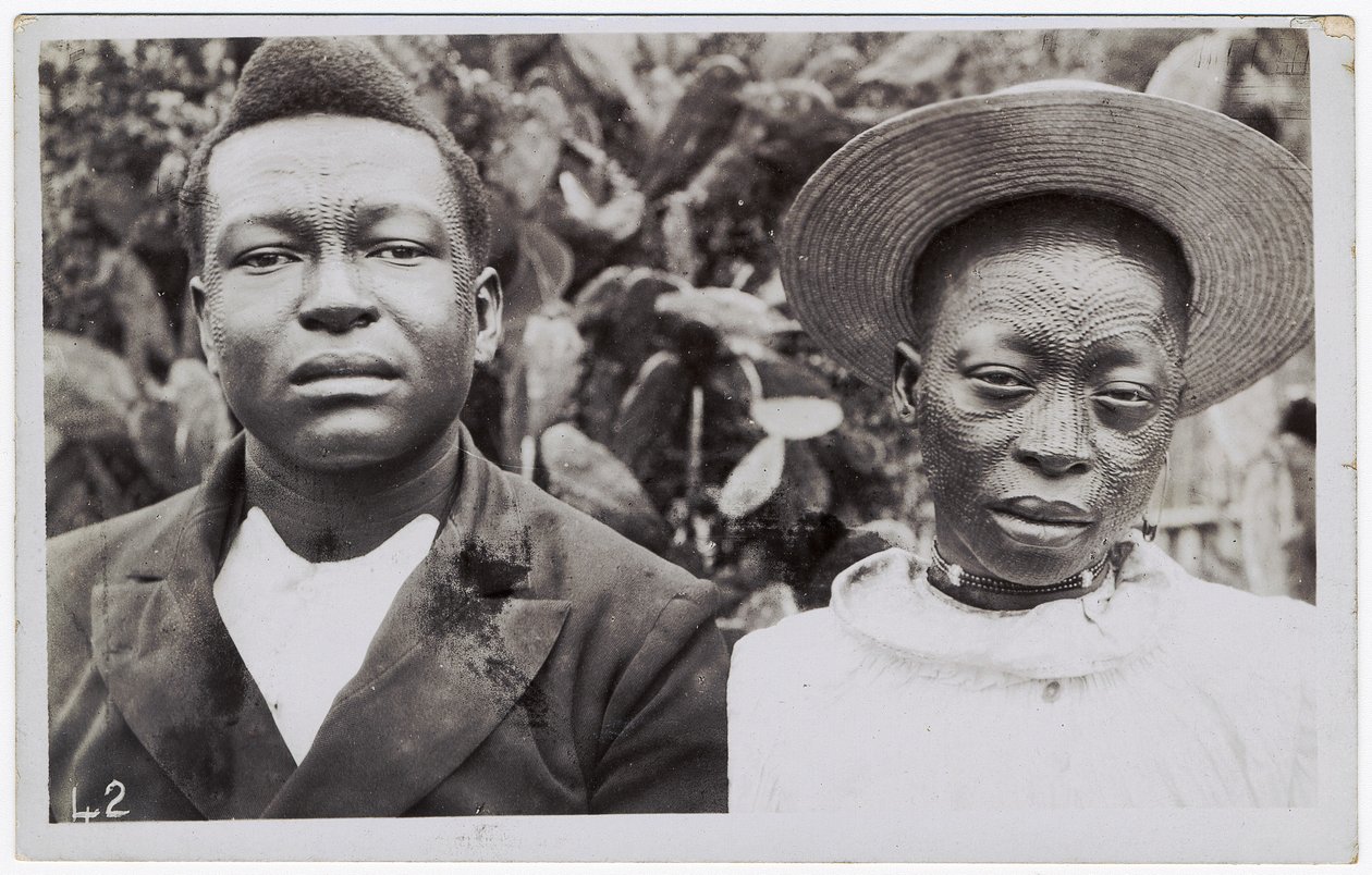 Kaksoismuotokuva, n. 1900 (gelatiinihopeaprintti) tekijältä Reverand Charles Dodds