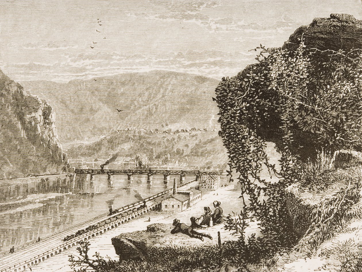 Harpers Ferry, Länsi-Virginia, n. 1880 tekijältä Reverend Samuel Manning
