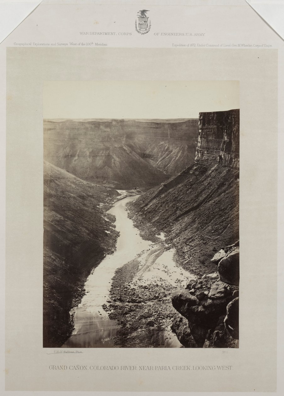 Grand Cañon, Colorado-joki, Kanab Washin suu, katse länteen tekijältä Reverend George Wilson Bridges