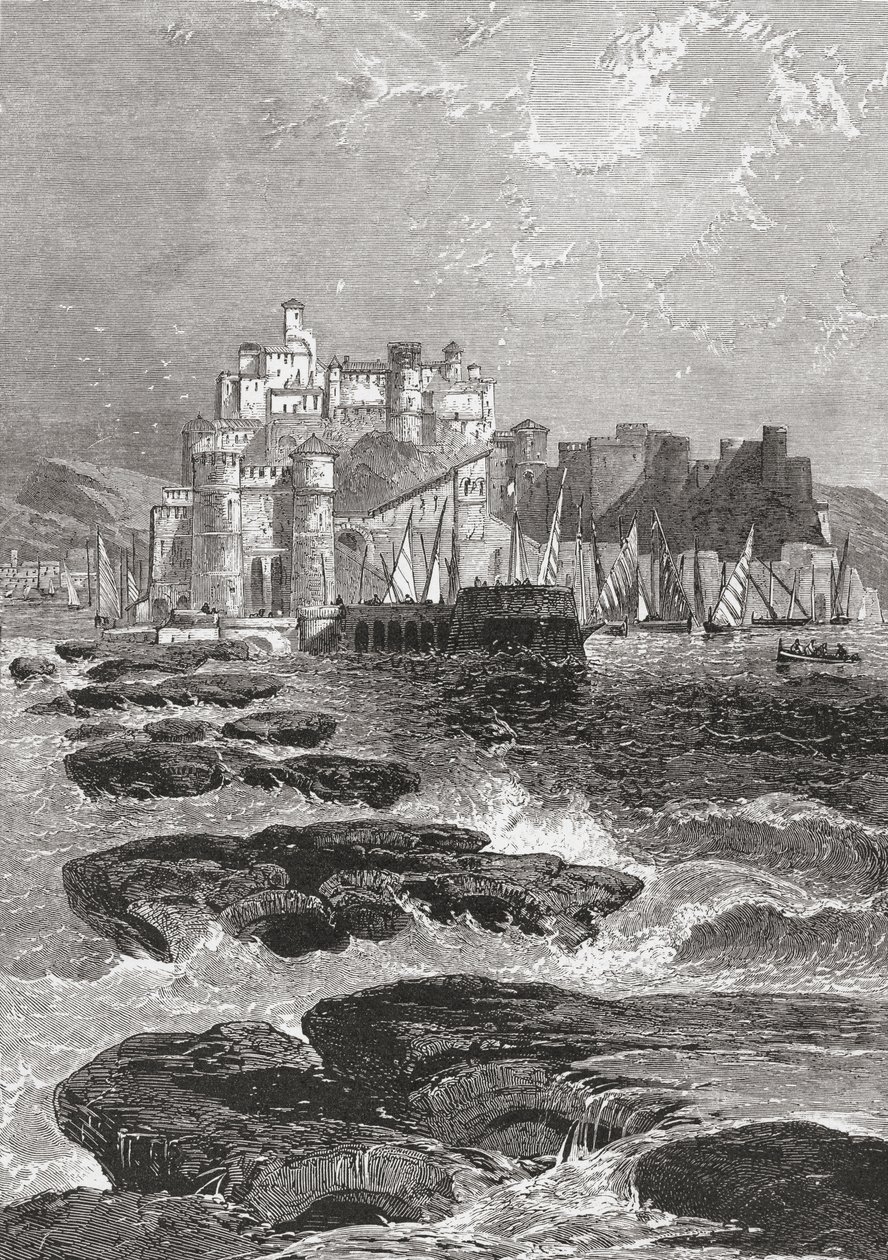 Pozzuoli, Napoli, Etelä-Italia 1800-luvun lopulla. Teoksesta Italian Pictures by Rev. Samuel Manning, julkaistu noin vuonna 1890. tekijältä Reverend Samuel Manning