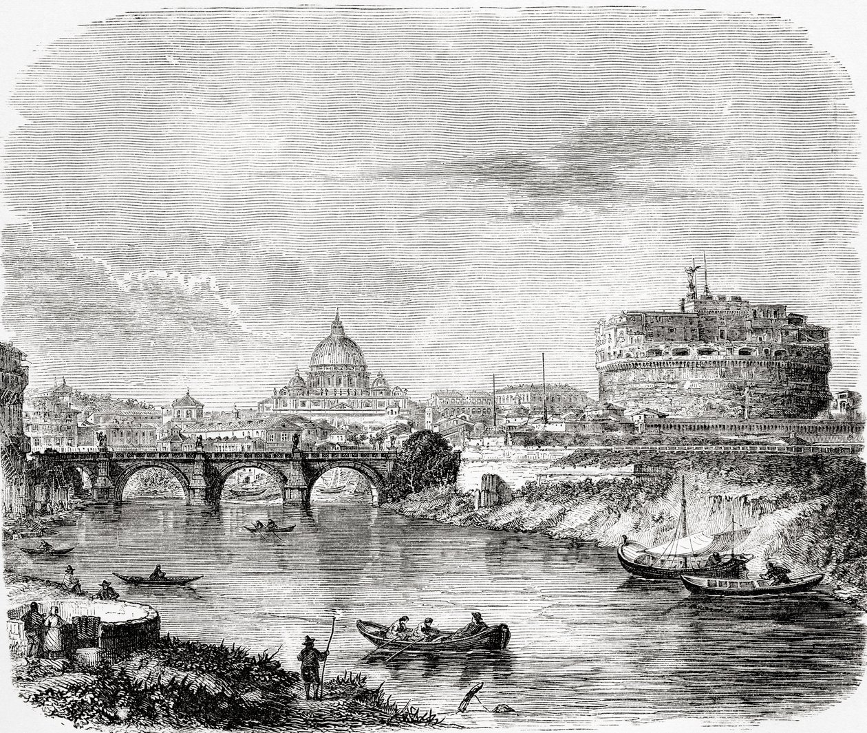 Pyhä Pietari, silta ja Castel Sant