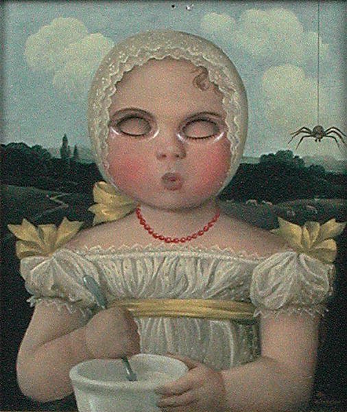 Little Miss Muffet (öljy paneelissa) (katso 201781) tekijältä Rex Whistler