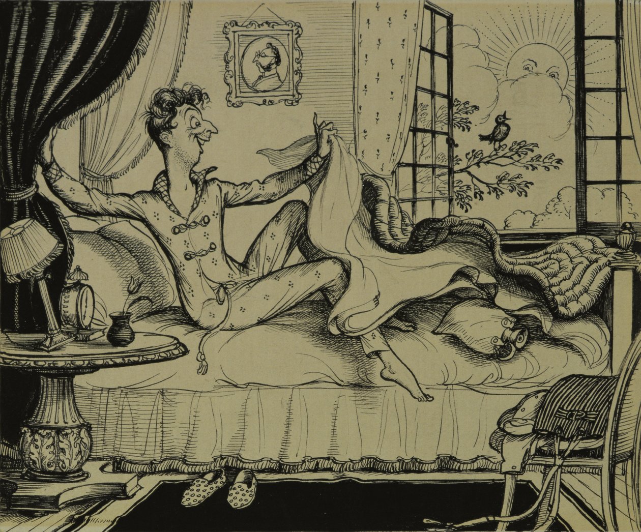 Kannattaa nousta ylös!, 1929 tekijältä Rex Whistler