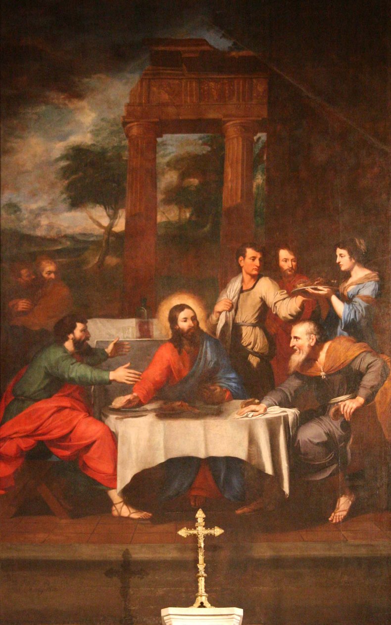 Le Christ et les pélerins dEmmaüs tekijältä Reynaud Levieux