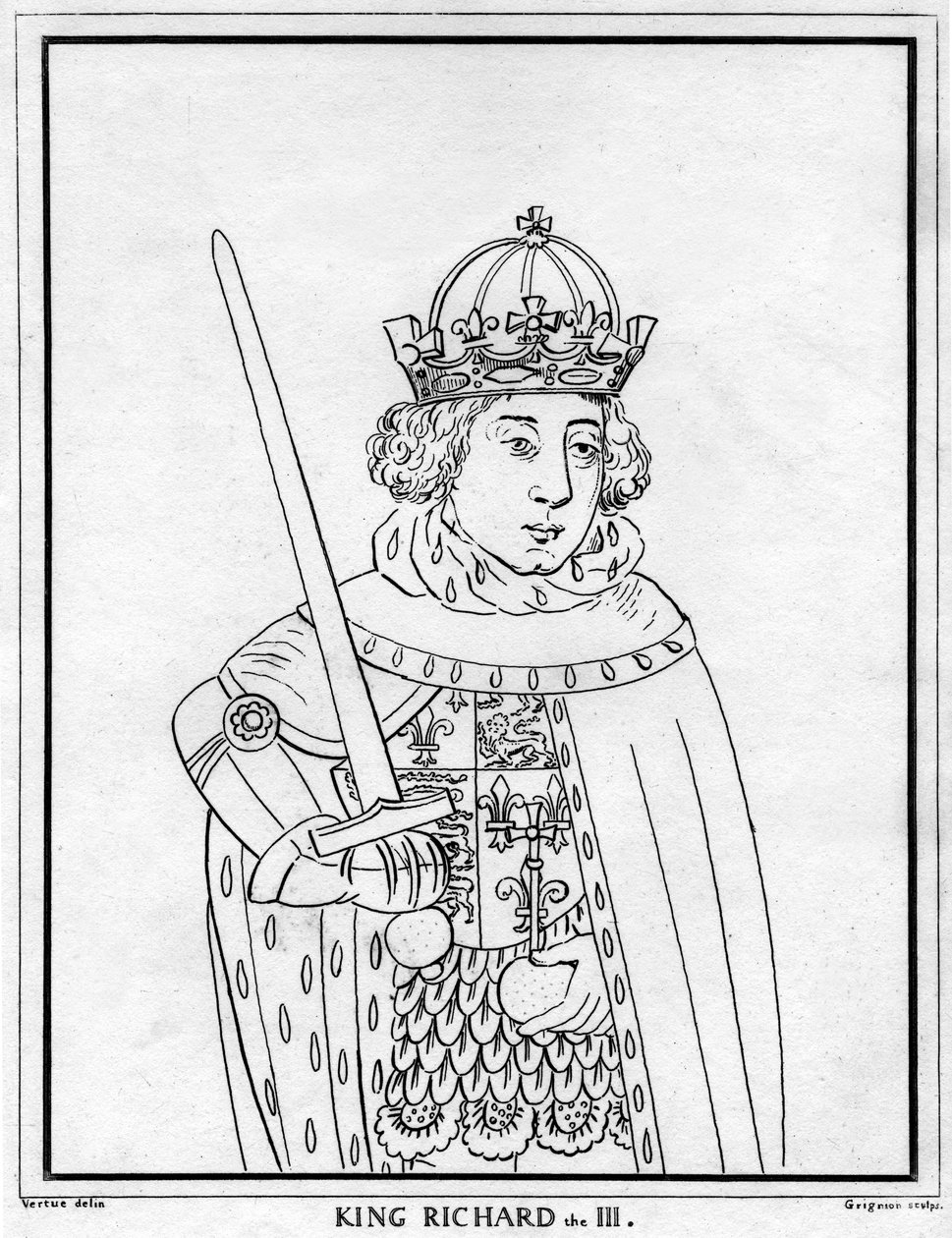 Richard III Englannista, 1700-luku. tekijältä Reynolds Grignion