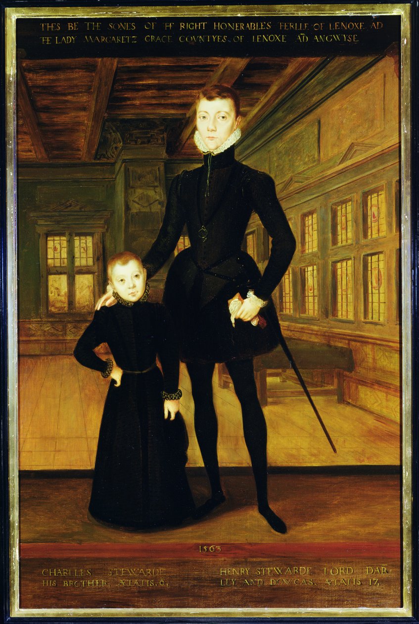 Henry Lord Darnley (1545-67) ja Charles, Earl of Lennox (1555-76) Hans Eworthin (n. 1525-1578) jälkeen tekijältä Rhoda Sullivan