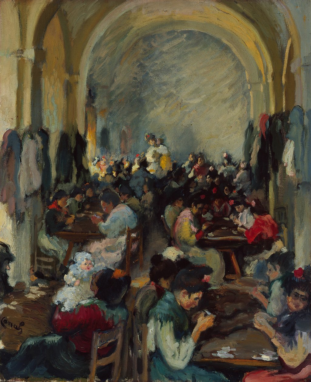 Sikarin valmistus Sevillassa, 1899. tekijältä Ricardo Canals y Llambi