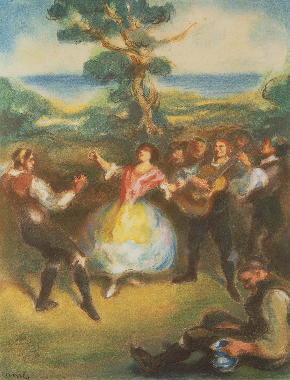 "The Jota", n. 1911 (öljy kankaalle) tekijältä Ricardo Canals y Llambi