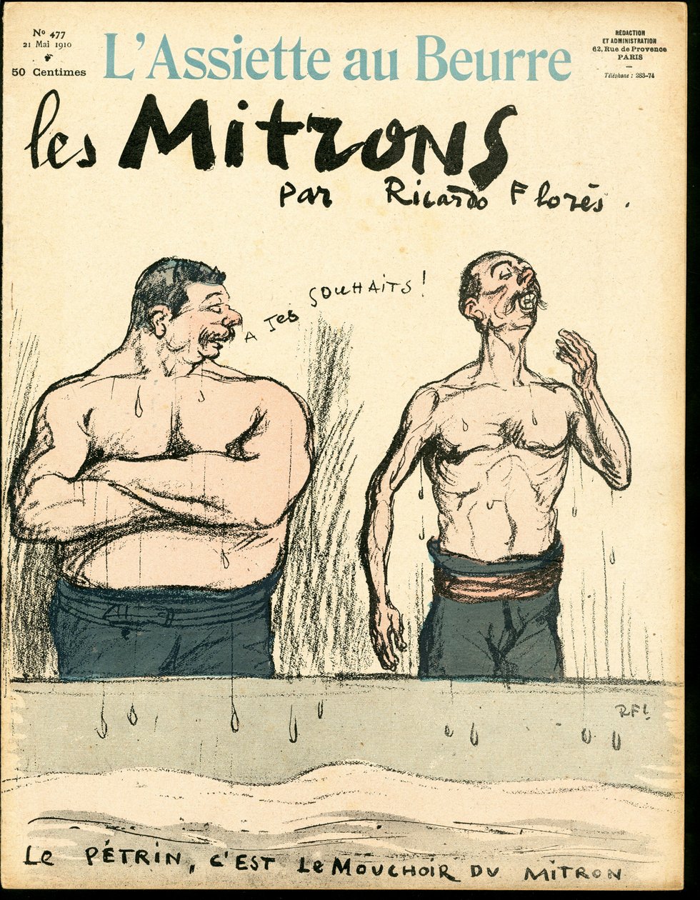 Kansi "" The Butter Plate"", numero 477, Satirique en Colors tekijältä Ricardo Flores