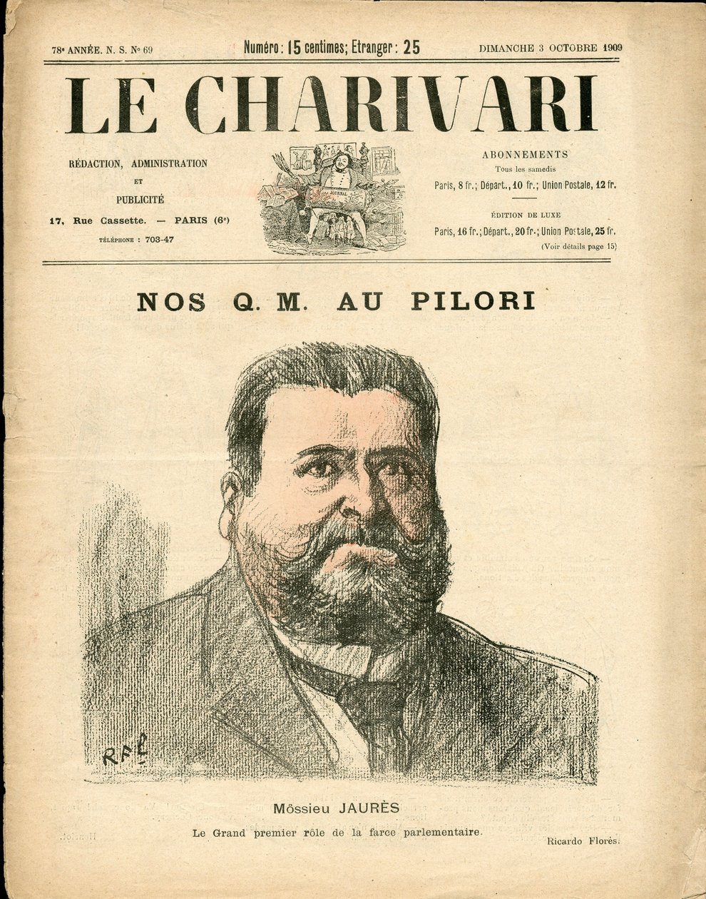 Kansi kappaleesta "The Charivari", Satiirinen väreissä tekijältä Ricardo Flores