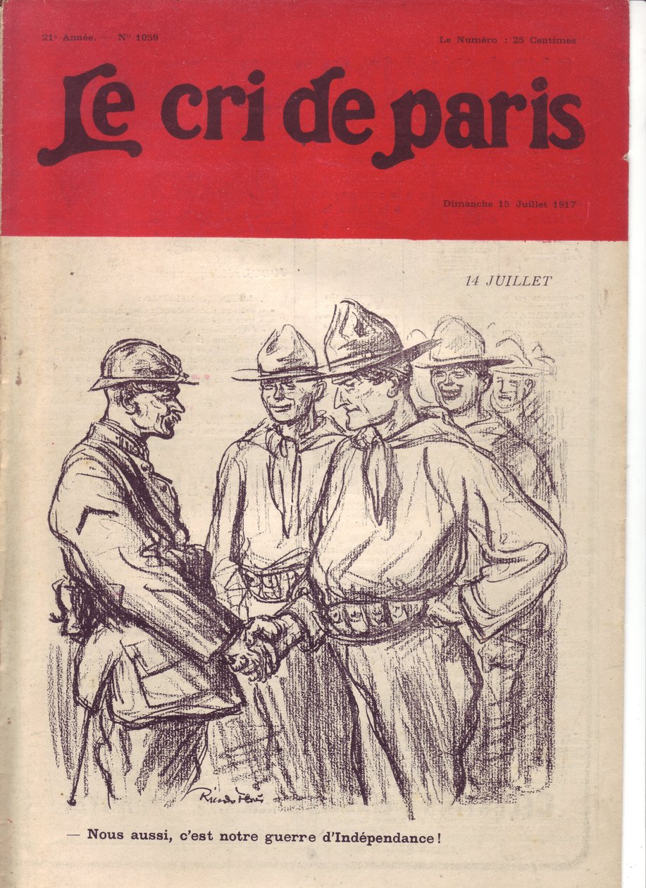 Kuvitus Ricardo Floresista (1878-1918) Le Cri de Parisin kanteen tekijältä Ricardo Flores