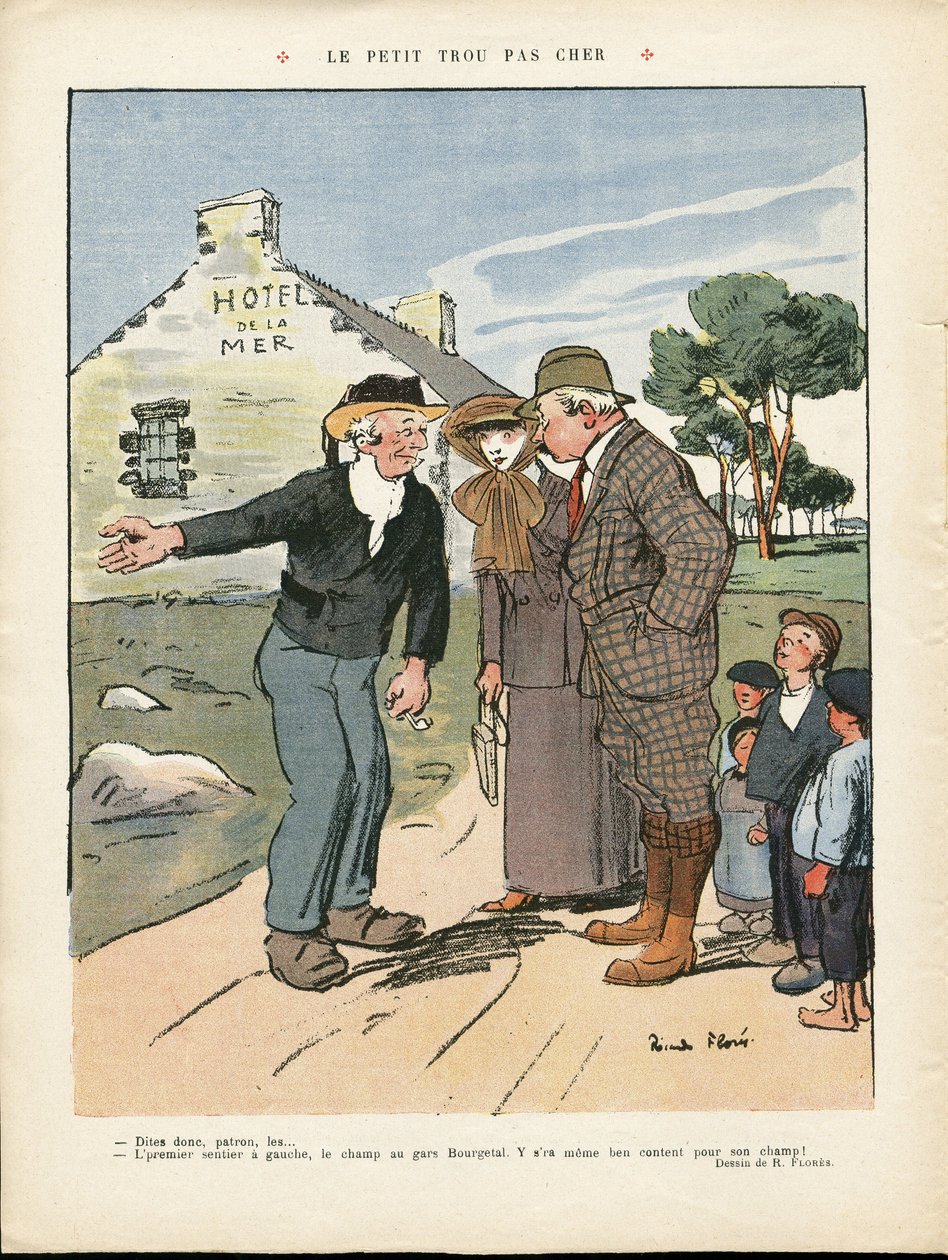 Kuva Ricardo Floresista (1878-1918) Le Riressä, 20.7.2012 - Halpa pieni aukko - Maaseutu, Muoti, Merenkulku, Merenranta, Miesten muoti, Turistituristit, Hotelli tekijältä Ricardo Flores